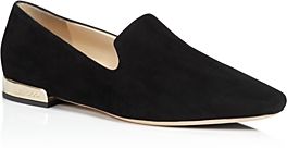 Jaida Suede Square Toe Smoking Slipper Flats