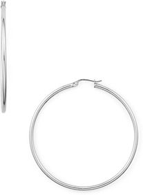 Medium Hoop Earrings in 18K Gold-Plated Sterling Silver or Sterling Silver - 100% Exclusive