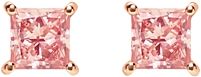 Pink Princess Lab-Grown Diamond Stud Earrings in Rose Gold-Plated Sterling Silver