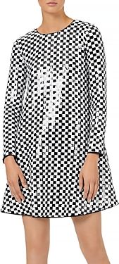 Emporio Armani Sequined Checkered Dress