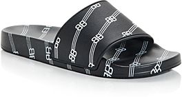 Logo Print Slide Sandals