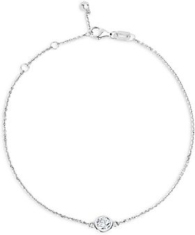 Diamond Bezel Bracelet in 14K White Gold, 0.20 ct. t.w. - 100% Exclusive