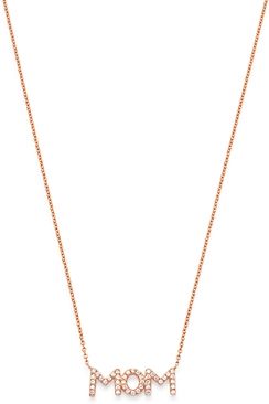 Diamond Mom Pendant Necklace in 14K Rose Gold, 0.08 ct. t.w. - 100% Exclusive