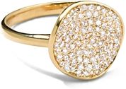 18K Yellow Gold Stardust Diamond Cluster Ring