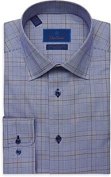 Gingham Luxury Non Iron Trim Fit Dress Shirt