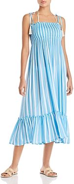 Piper Toiny Striped Midi Dress Swim Cover-Up