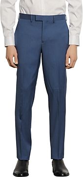 Slim-Fit Gray & Blue Suit Pants