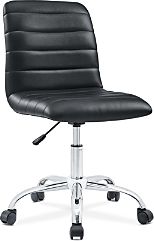 Ripple Armless Mid Back Vinyl Office Chair