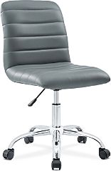 Ripple Armless Mid Back Vinyl Office Chair