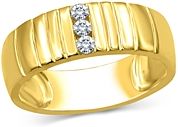 Diamond Three-Stone Ring in 14K Yellow Gold, 0.15 ct. t.w. - 100% Exclusive