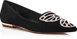 Papillon Embellished Pointed-Toe Flats
