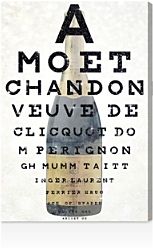 Champagne Eye Chart Canvas Art, 30 x 45