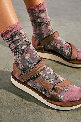 Butterfly Meadow Socks by Anna Sui at Free People, Mauve Multi, One Size