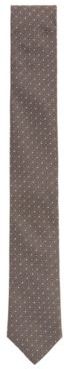 HUGO BOSS - Patterned Tie In Certified Recycled Material - Light Grey