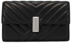 HUGO BOSS - Quilted Nappa Leather Clutch Bag With Detachable Wrist Chain - Black