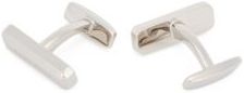 HUGO BOSS - Logo Cufflinks With Light Reflecting Effect In Faceted Brass - Silver