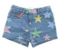 Shorts blu con stampa stelle