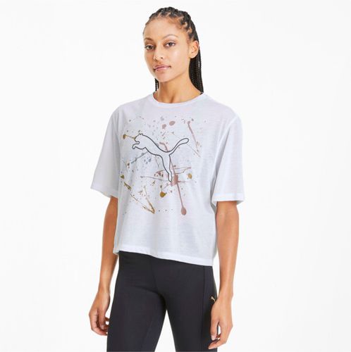 Metal Splash Women's Graphic T-Shirt in White, Size XL