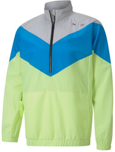 x FIRST MILE Xtreme Men's Training Jacket in Grey Vilet/Nrgy Blu/Fizy Yellow, Size L