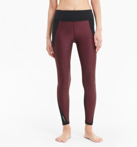 Studio Metallic Women's 7/8 Leggings in Burgundy, Size M