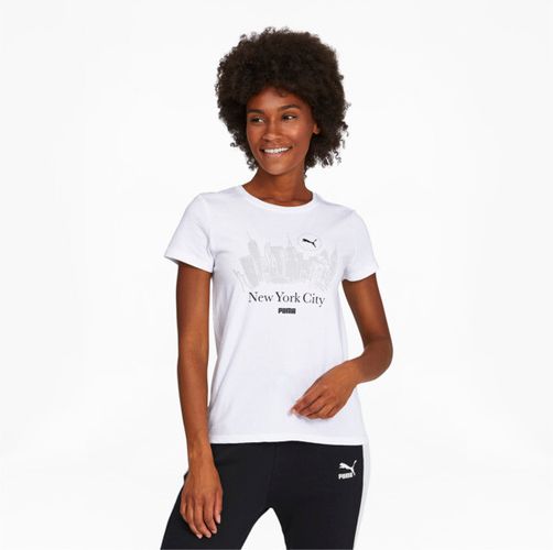 NYC Cityscape Women's T-Shirt in White, Size XS