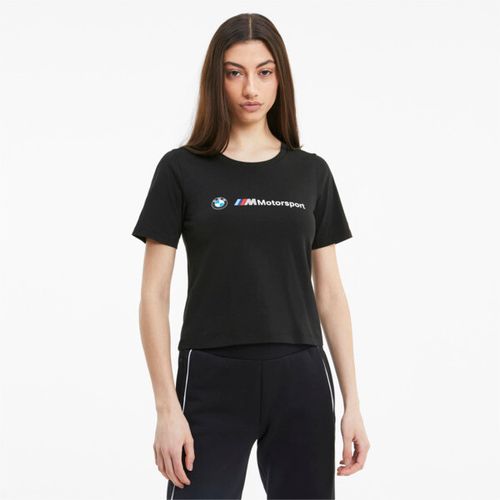 BMW M Motorsport Women's Logo T-Shirt in Black, Size XS