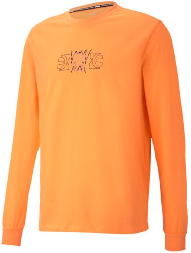 Parquet Men's Graphic T-Shirt in Ultra Orange, Size 3XL