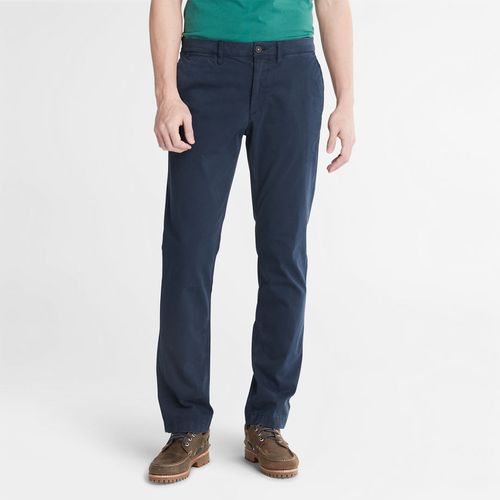 Pantaloni Chino Da Uomo Anti-odour Ultra-stretch In Blu Marino Blu Scuro, Size 40x32