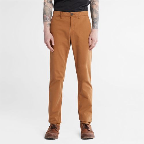 Pantaloni Chino Da Uomo Anti-odour Ultra-stretch In Marrone Marrone, Size 40x34