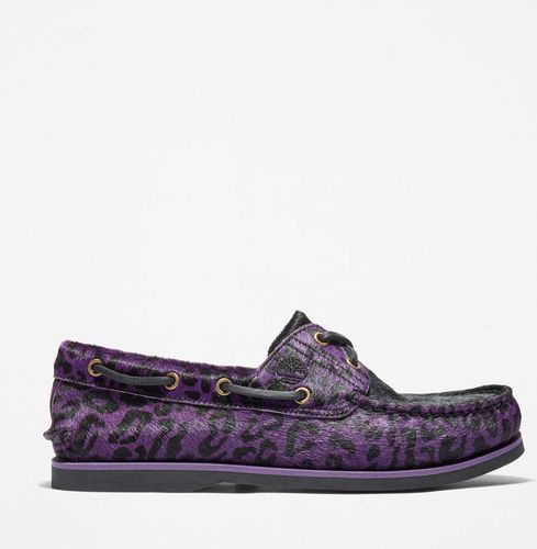 Scarpa Da Barca Da Uomo Classic 2-eye In Viola Viola, Size 47.5