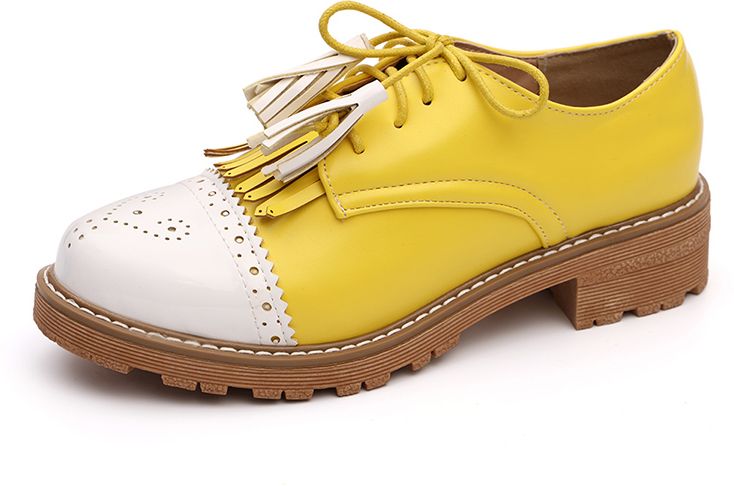 Scarpe brogue da donna con decorazioni in nappa, resistenti allo scivolamento