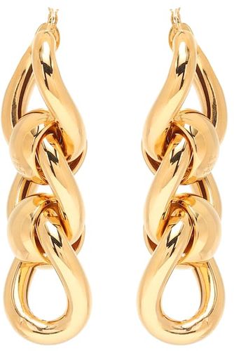 Chain-link 18kt gold-plated silver earrings