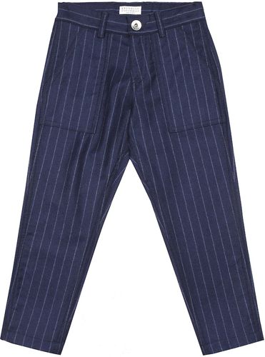 Pinstriped virgin wool pants