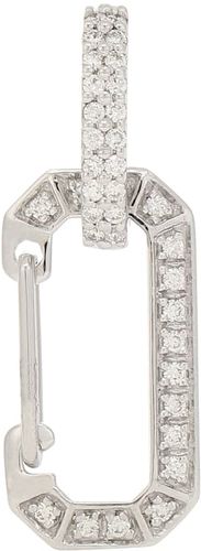 Small Chiara 18kt white gold single earring with diamonds