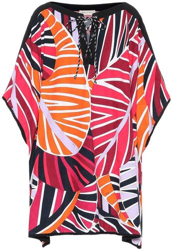 Printed cotton-blend kaftan