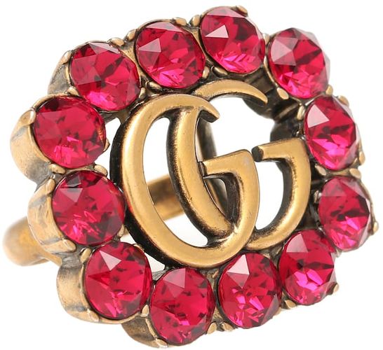 Double G crystal-embellished ring