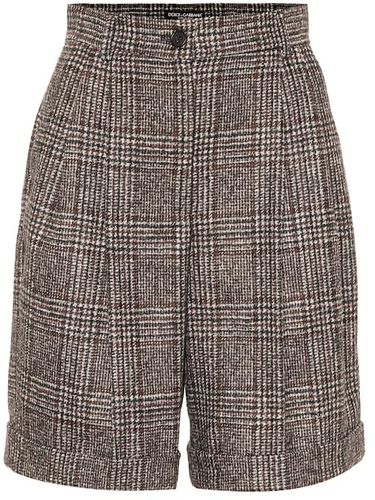 Checked wool-blend Bermuda shorts