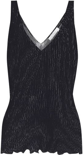 Ribbed-knit stretch-cotton tank top