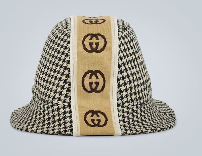 Patterned hat with Interlocking G