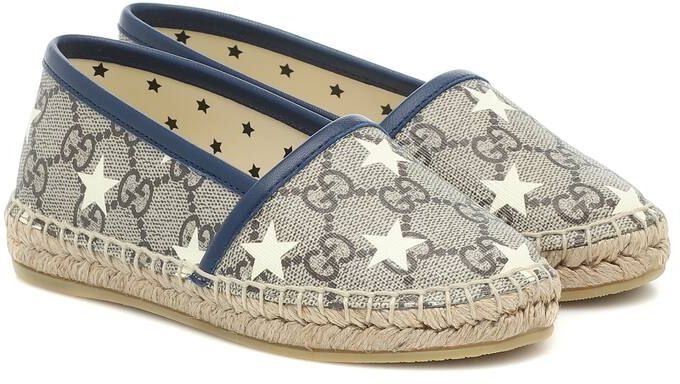 GG leather-trimmed espadrilles