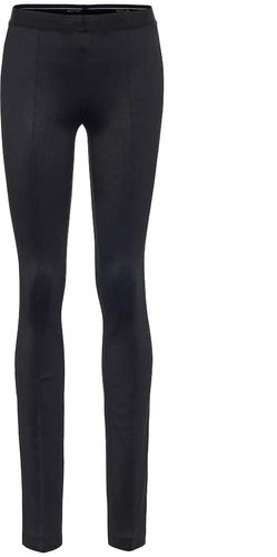 High-rise flared knit leggings