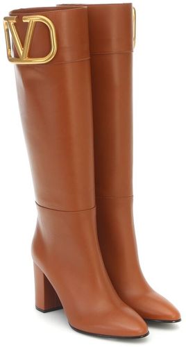 Supervee knee-high leather boots