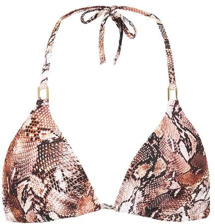Cancun snake-print bikini top