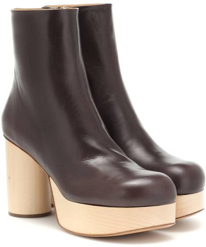 Leather ankle boots