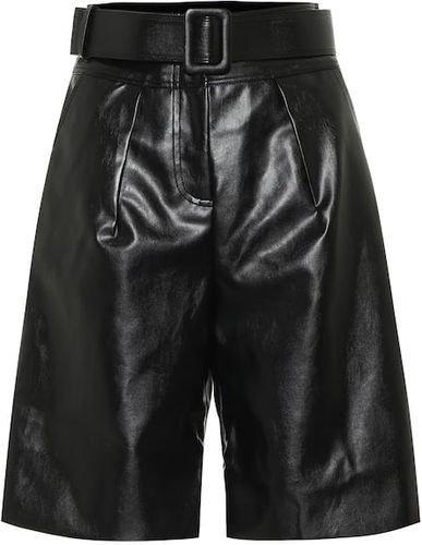 Faux-leather Bermuda shorts