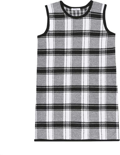 Checked wool dress