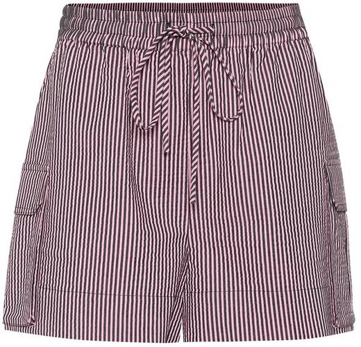 Striped seersucker shorts