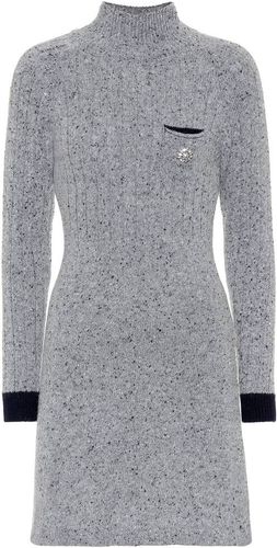 Wool-blend minidress