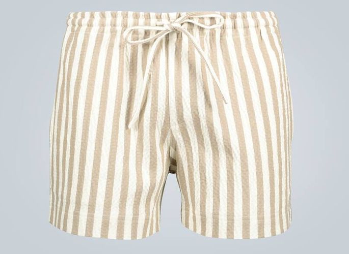 Linen striped shorts