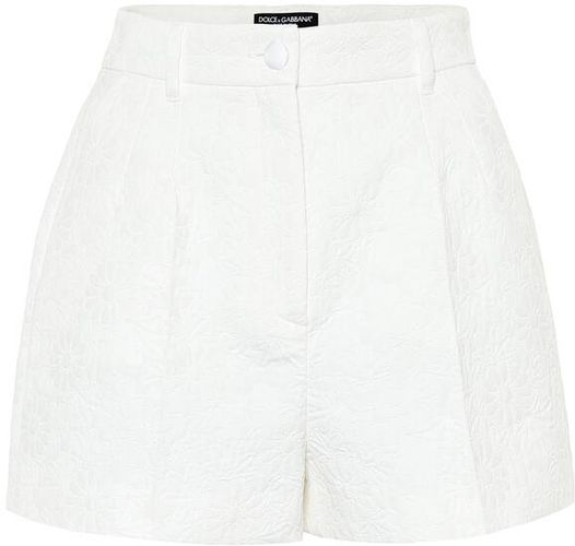 Cotton-blend jacquard shorts